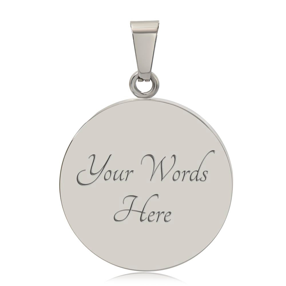 Wordala Word Mandala Necklace "SERENITY"