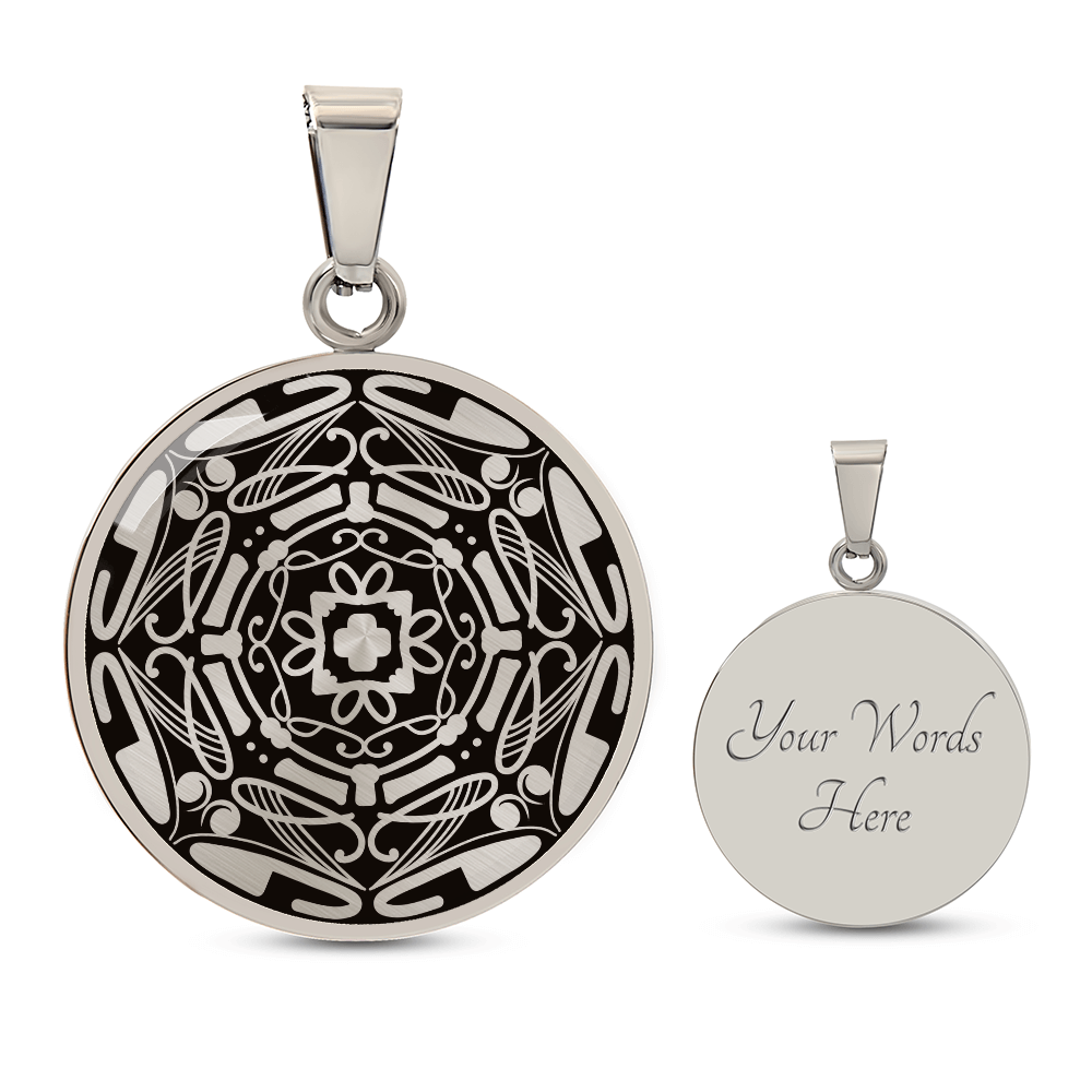 Wordala Word Mandala Necklace "BELIEVE"
