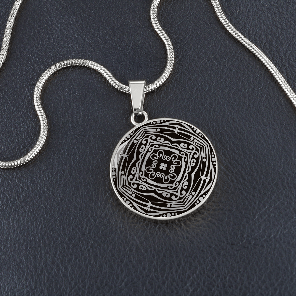 Wordala Word Mandala Necklace "SERENITY"