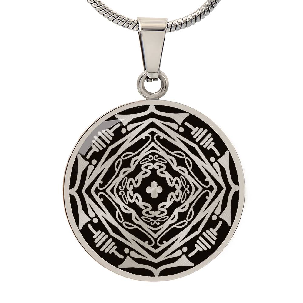 Wordala Word Mandala Necklace "SERENITY"