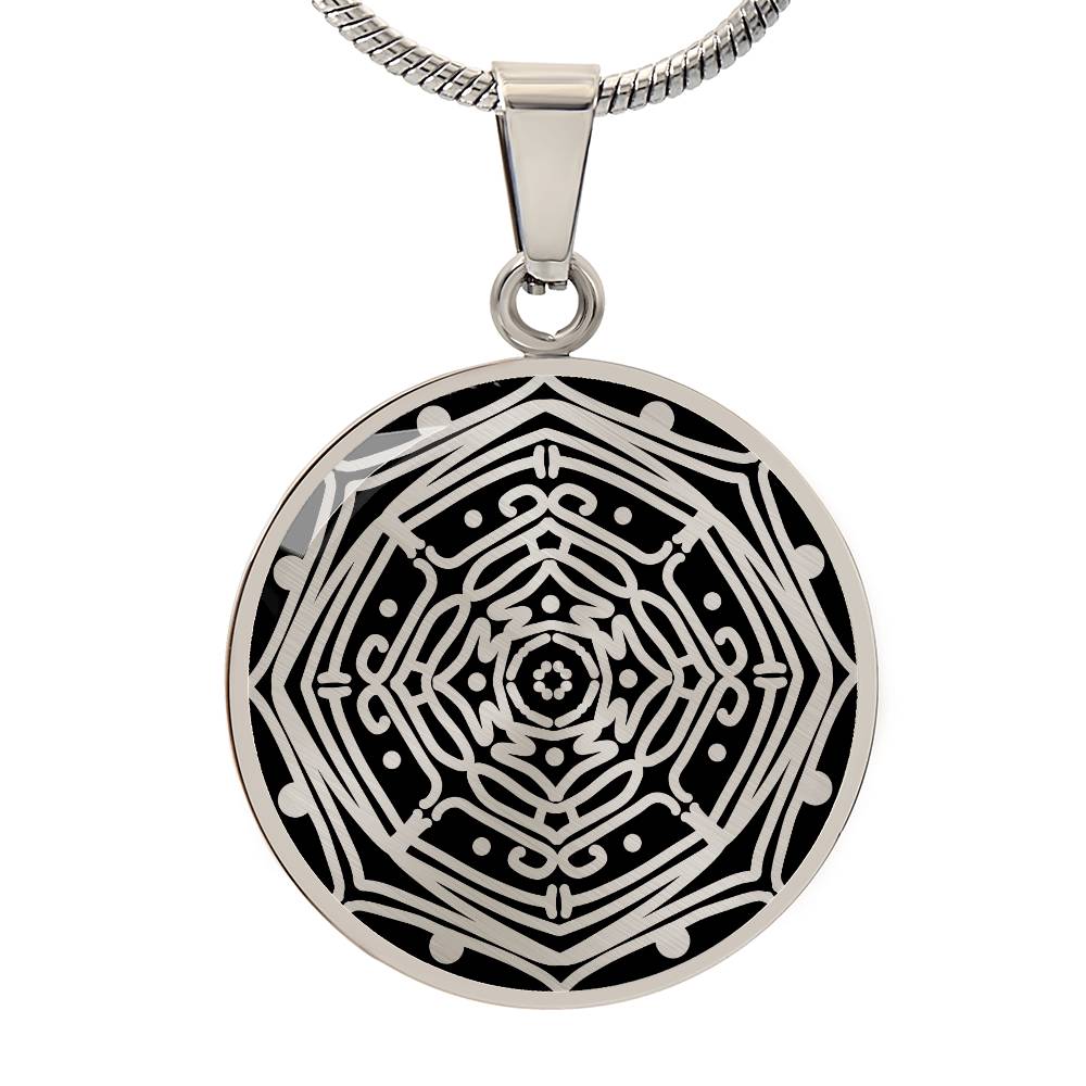 Wordala Word Mandala Necklace "IMAGINE"