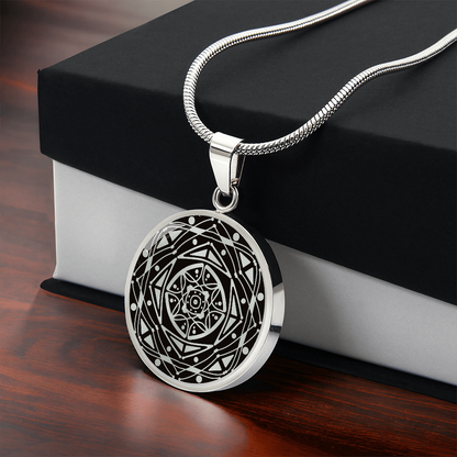 Wordala Word Mandala Necklace "RELAX"