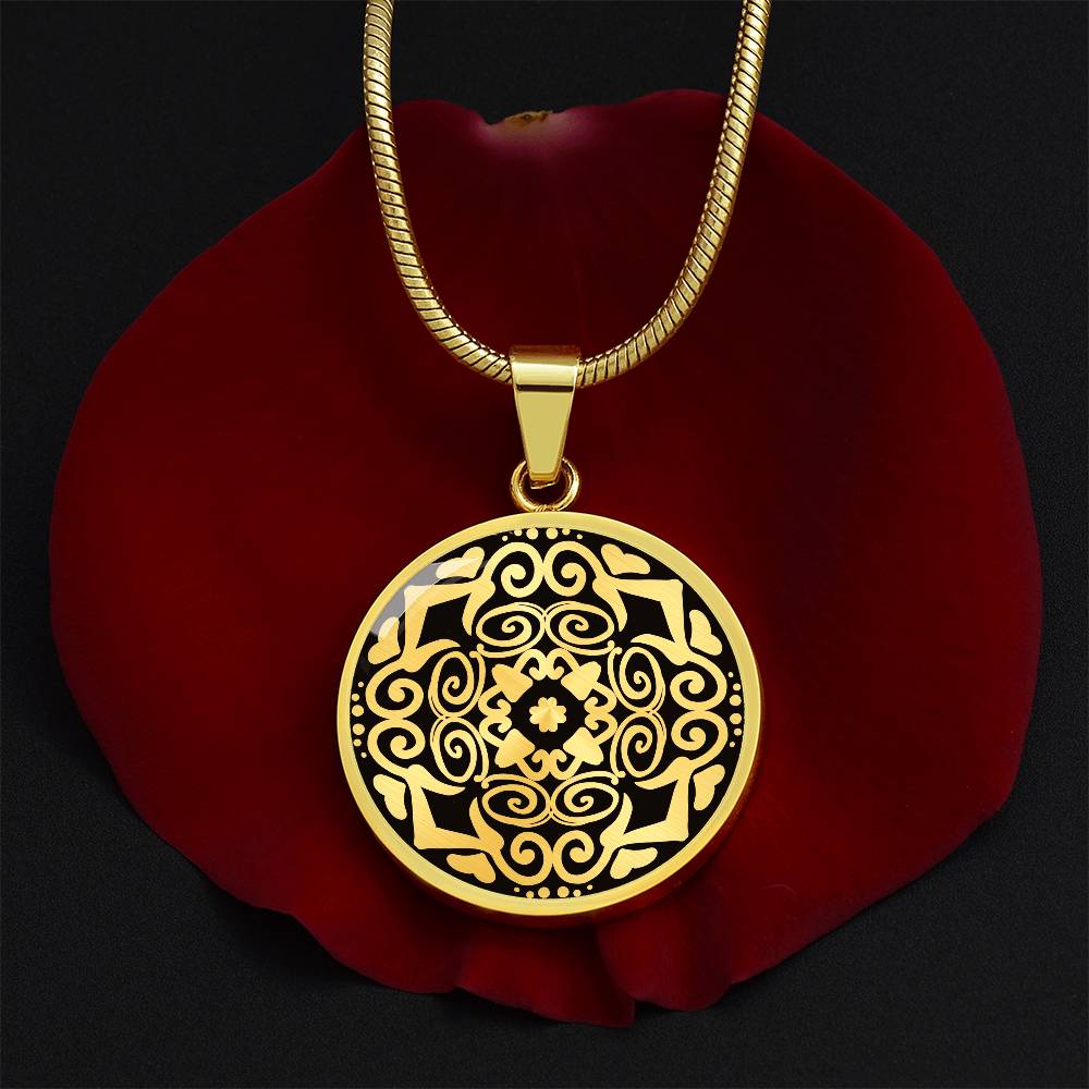 Wordala Word Mandala Necklace "JOY"