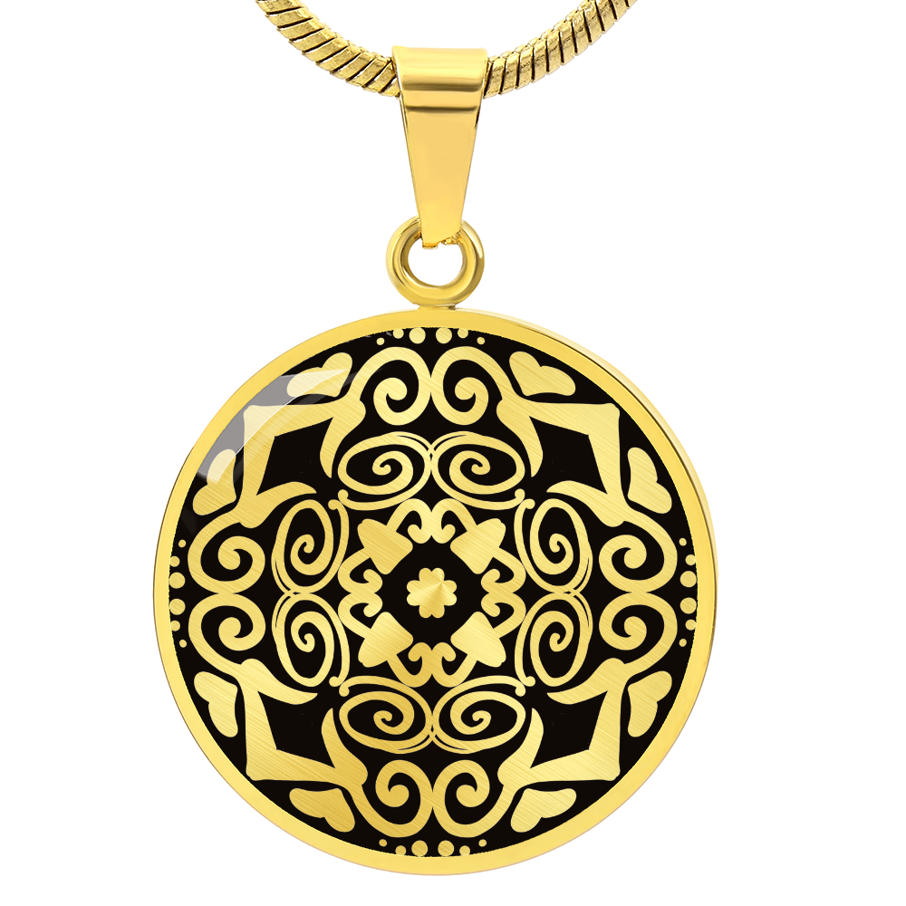 Wordala Word Mandala Necklace "JOY"