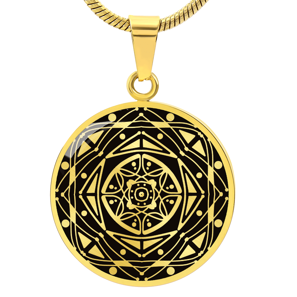 Wordala Word Mandala Necklace "RELAX"
